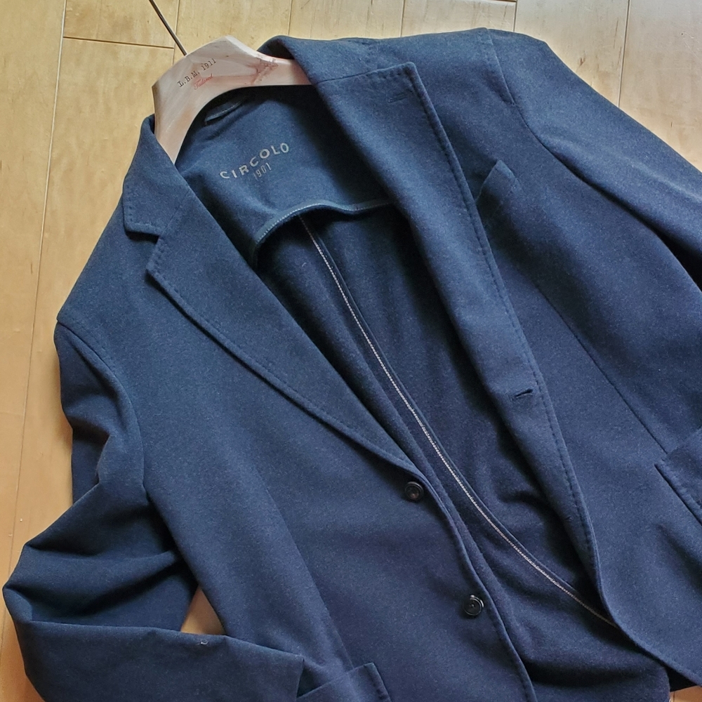 Circolo 1901 Men’s Blue Brushed Blazer Jacket Size 54 / US 44